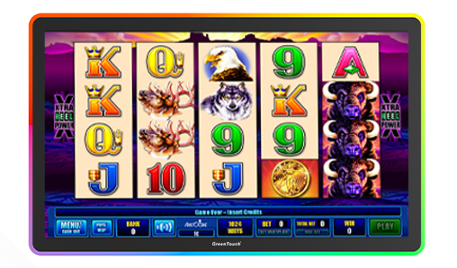 LED-frame gaming monitor for casino gambling or entertainment game