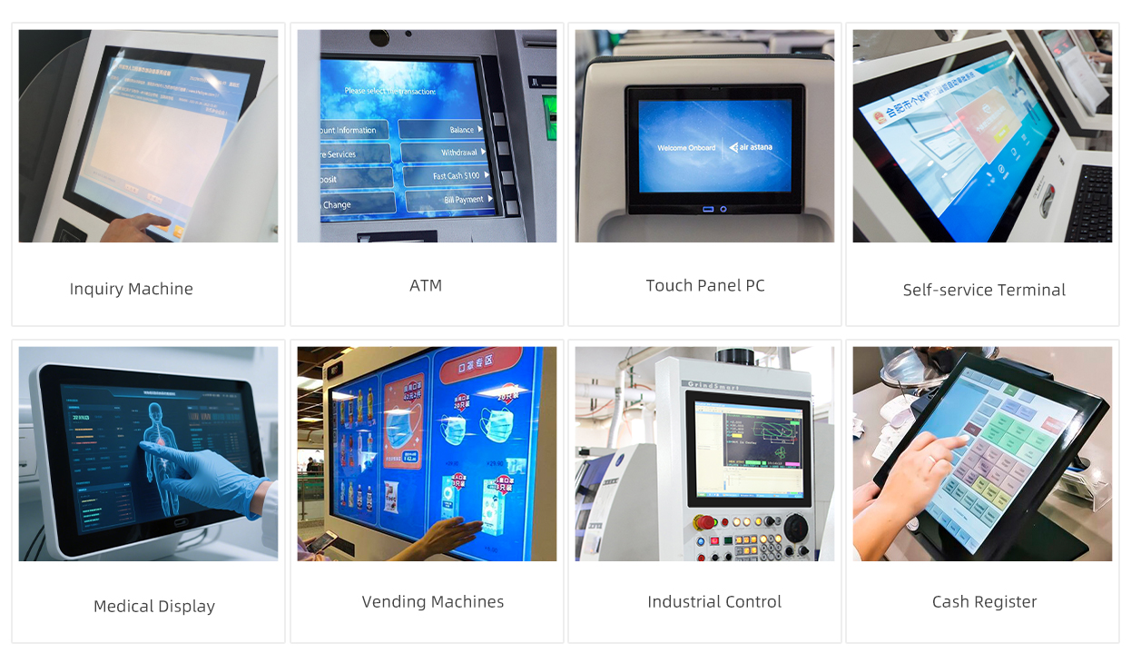 Capacitive Touch Screen 10.4 to 23 Inches