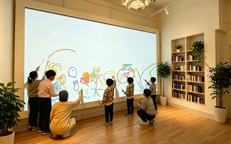 IR touch frame application graffiti wall