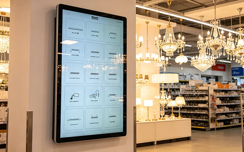 43&rdquo; capacitive vertical display screen is used in advertising kiosks